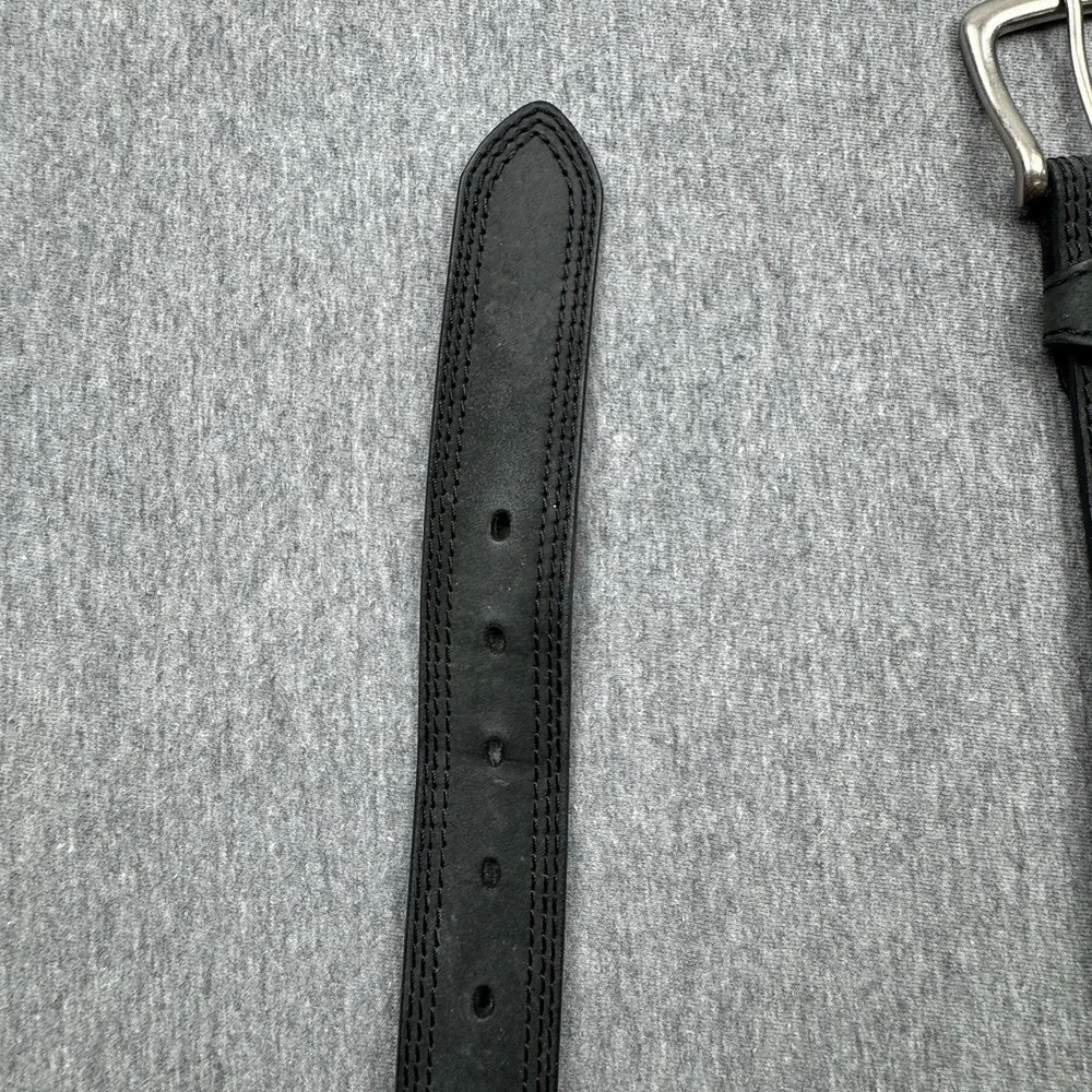 Carhartt Belt Black Triple Stitch Leather Work Mens Sz 38 WB5507-M